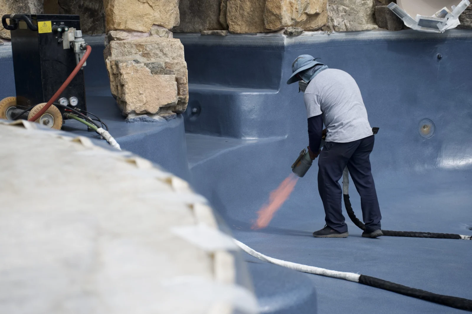 ecoFINISH flame-spray application detail